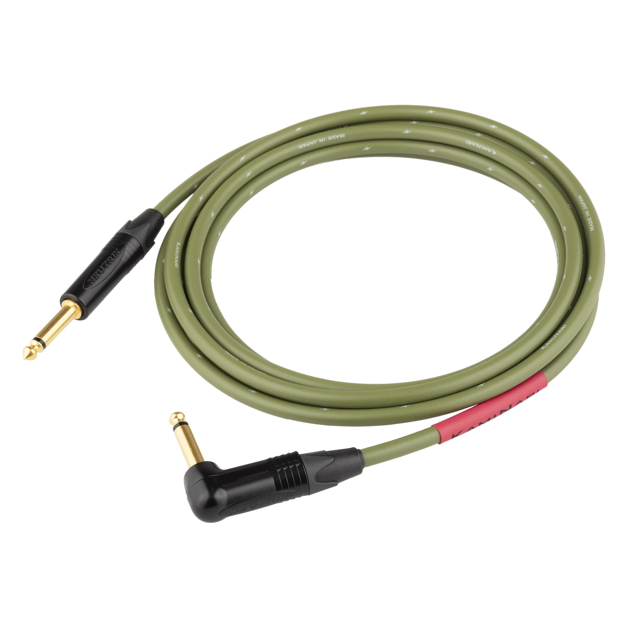 KAMINARI GUITARS ギターシールド Electric Bass Cable2 3m 鶯[Moss Green] K-BC2-3LS商品画像