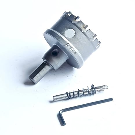 Generic 1PC of Industrial quty 55mm TCT Hole Saw core bit for Stainless Steel Hole Drilling&Opening with Triangle Handle 10-12mm