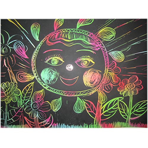 2PCS Nextnol Scratch Art Books,Each Book Have 10 Pages,Total 20 Pages