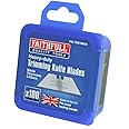 Faithfull FAITKB100UK 100 Heavy-Duty Utility Knife Blades With Storage Box, Made in UK