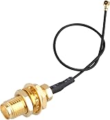 Jopto 5PCS 10cm RP-SMA Male Bulkhead to U.FL IPX-4 MHF4 Pigtail Cable Black view 4