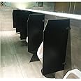 Buokaiw 2pcs Urinal Partition Divider Screen,Wall-Mounted Men's Urinal Screen,Waterproof Toilet Partition Baffle,Extra Hard Urinal Divider Wall.for Hotel Public Restroom Privacy.Black