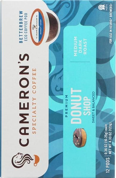 CAMERONS COFFEE KHFM00274319 DONUT SHOP COFFEE – 4.33 OZ, 12 COUNT