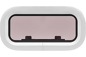 LUCKDANO Square Aluminum Porthole Boat Porthole Window Heavy Duty Aluminum Alloy Resistant Sealed Waterproof Square Inner Ope