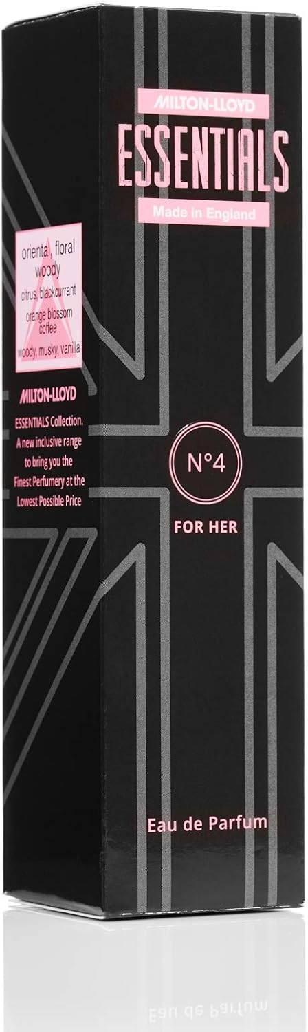 MILTON-LLOYD ESSENTIALS No 4 Perfume for Women. 50ml Eau de Parfum. Luxury Fragrance, Ladies Perfume - Image 4