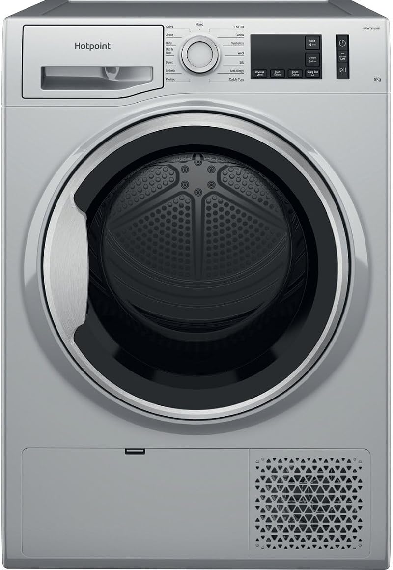 Hotpoint Crease Care 8kg Heat Pump Tumble Dryer Silver