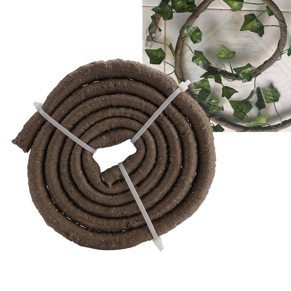 Flexible Reptile Climbing Branch 4.92ft Jungle Vines for Terrarium with Suction Cups - Ideal for Chameleons Lizards Geckos Habitat Decor