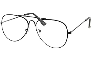 grinderPUNCH Kids Fake Aviator Eye Glasses Clear Lens Children's Non Prescription (Age 3-10)