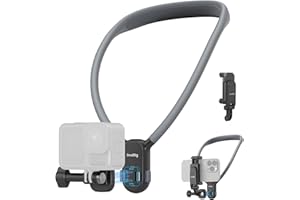 SmallRig Magnetic Neck Mount for Action Cameras & Phones, Comfortable POV Shooting Support with Universal 2-Prong Adapter and