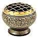 Alternative Imagination Beautiful Solid Black Brass Screen Burner with Artistic Carving and Wooden Coaster