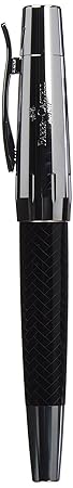 Faber-Castell 148242 - Füllfederhalter e-motion Edelharz Parkett, Feder: EF, inklusive Geschenkverpackung, Schaftfarbe: schwa