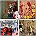 104 Pcs Scary Halloween Party Supplies Bloody Halloween Decorations Indoor, Window Decals Wall Sticker Floor Clings, Handprint Decal Footprint Sticker for Bathroom Office Window Wall Door Floor