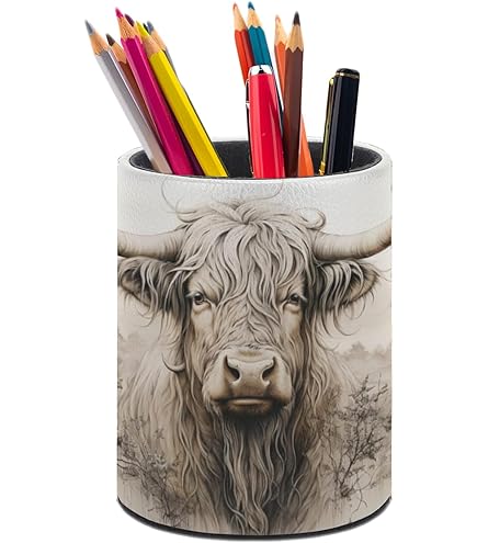 Amazon.com: XUWU Western Desert Cowboy Pen Holder Pencil Organizer