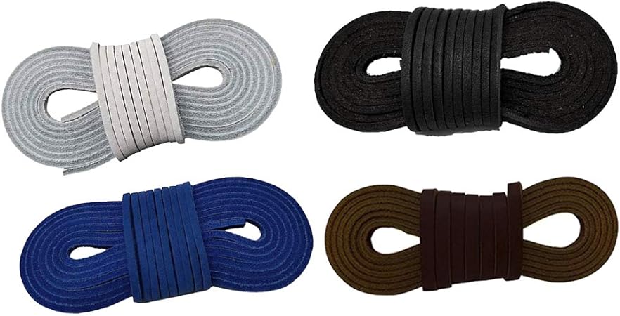 Amazon 4点セット 革ひも 革紐 レザーコード ロープ 靴紐 ストラップ ハンドメイド Diy 工芸品 ジュエリー 72インチ コード ひも 通販