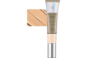 LAIKME CC Cream With SPF 50 - Full Coverage Foundation, Invisible Pore, Even Skin Tone, Covering Blemishes, Hydrating, Breathable Lightweight Long Lasting Waterproof Matte (Natural)