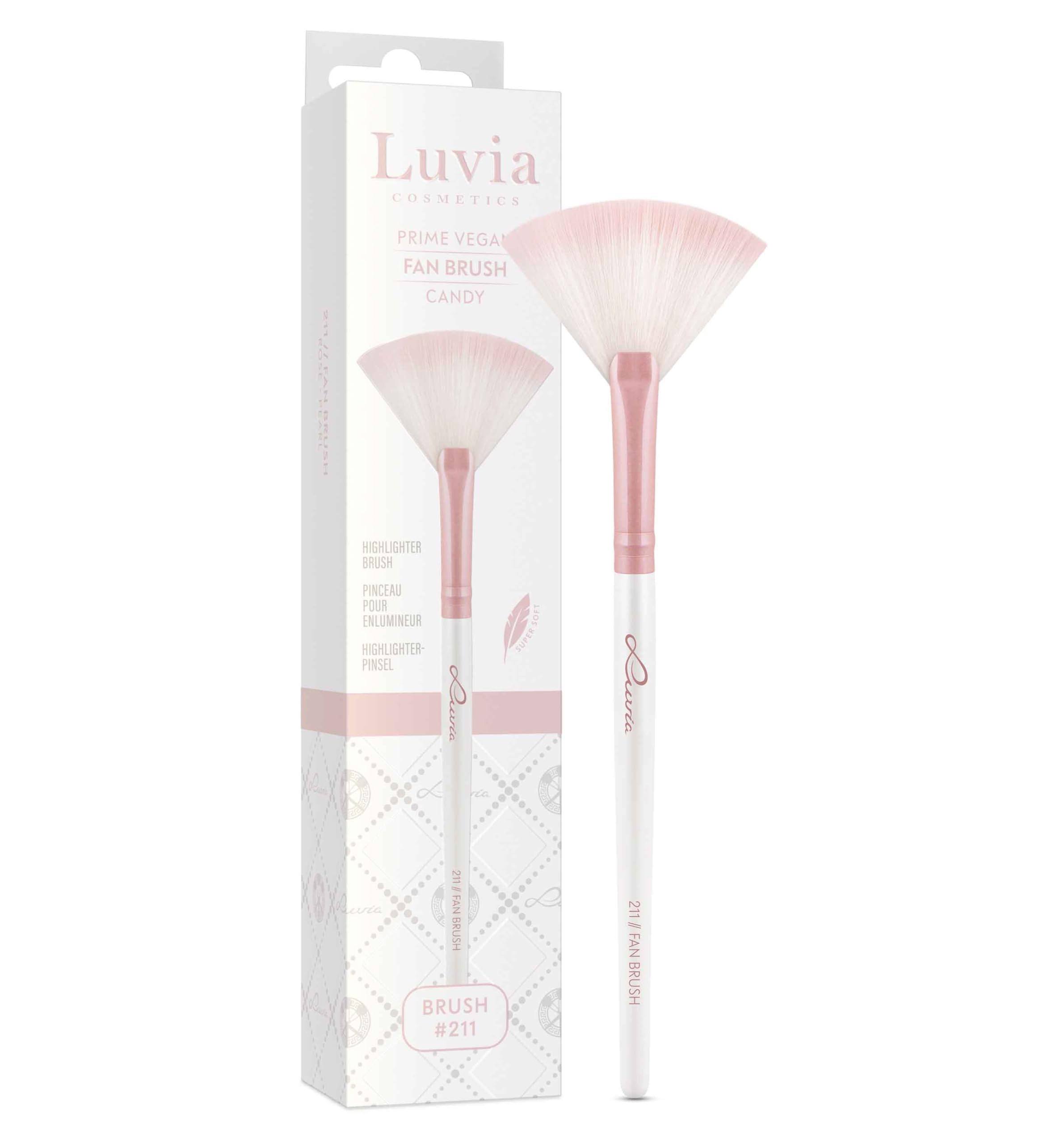 Luvia 211 Professional Make-Up Brush Highlighter Make-Up Brush Fallout Fan Brush Vegan Cosmetic Brush Candy