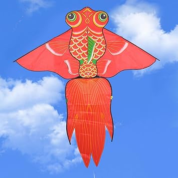 Goldfish Form Drachen Rote Grosse Brise Einfach Zu Fliegen Drachen