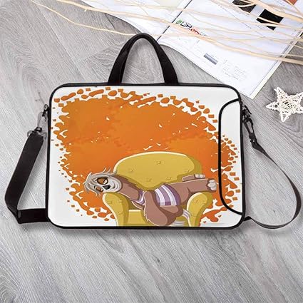 Amazon Com Sloth Neoprene Laptop Bag Lazy Female Cartoon Sloth On