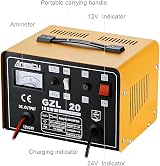 Anesty Car Battery Charger 12V/24V 20A Heavy Duty Lead-Acid Battery Charger view 3