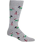 Hot Sox Mens Christmas Dogs Socks, Sweatshirt Grey Heather, 1 Pair, Mens Shoe 6-12.5