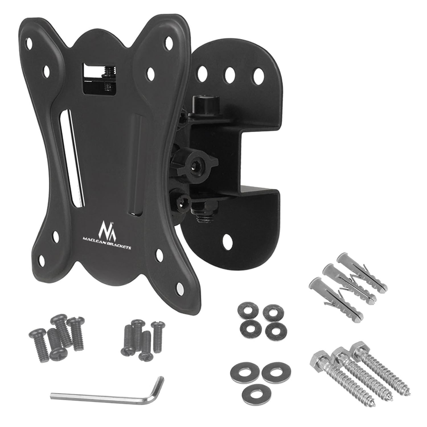 Maclean MC-670 Economy Pivot TV Wall Mount Bracket LCD LED Plasma 13" - 27" 20kg