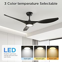 Roomratv Ceiling Fans with Lights, 52 Inch Ceiling