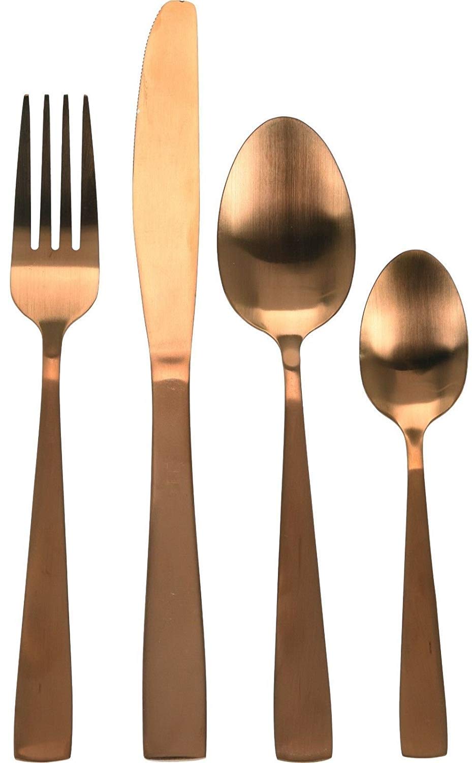 16 Piece Matt Copper Stainless Steel Cutlery Set Amazon.co.uk Kitchen
