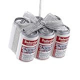 Kurt S. Adler Budweiser Vintage Can 6 Pack with Bow