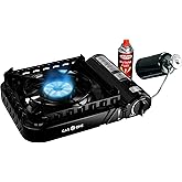 GasOne 15,000 BTU Propane or Butane Stove Dual Fuel Stove Portable Camping Stove - Patented - with Carrying Case Great for Emergency Preparedness Kit
