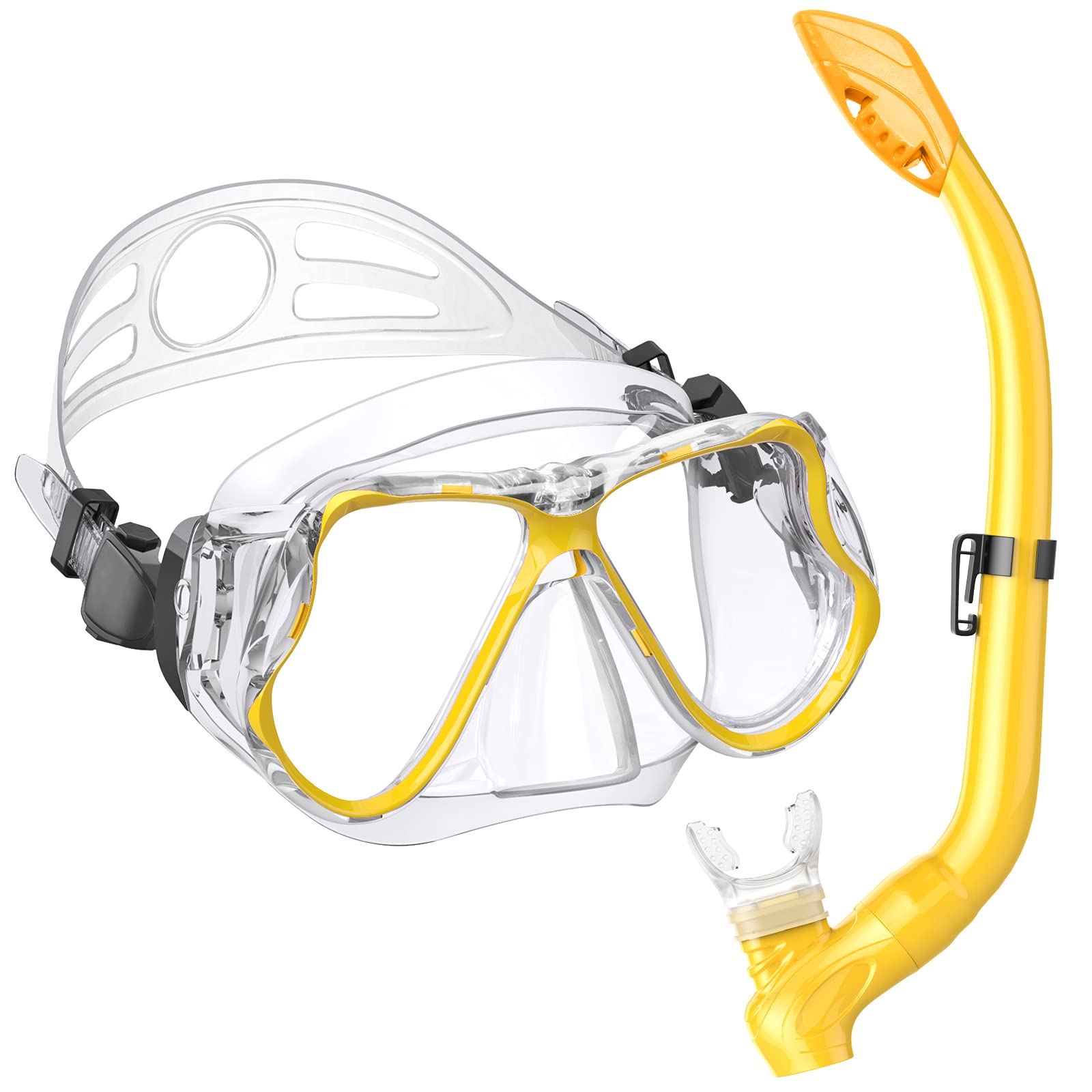 Karvipark Dry Snorkel Set,Anti-Fog Scuba Diving Mask,Panoramic Wide View Diving Goggle,Easy Breathing and Professional Snorkelling Gear for Kids — image 1