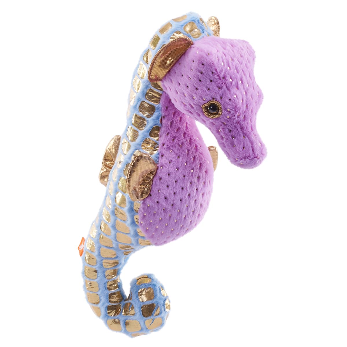 Wild Republic Foilkins Purple Seahorse, Stuffed Animal, 12 inches, Gift for Kids, Plush Toy, Fill is Spun Recycled Water Bottles