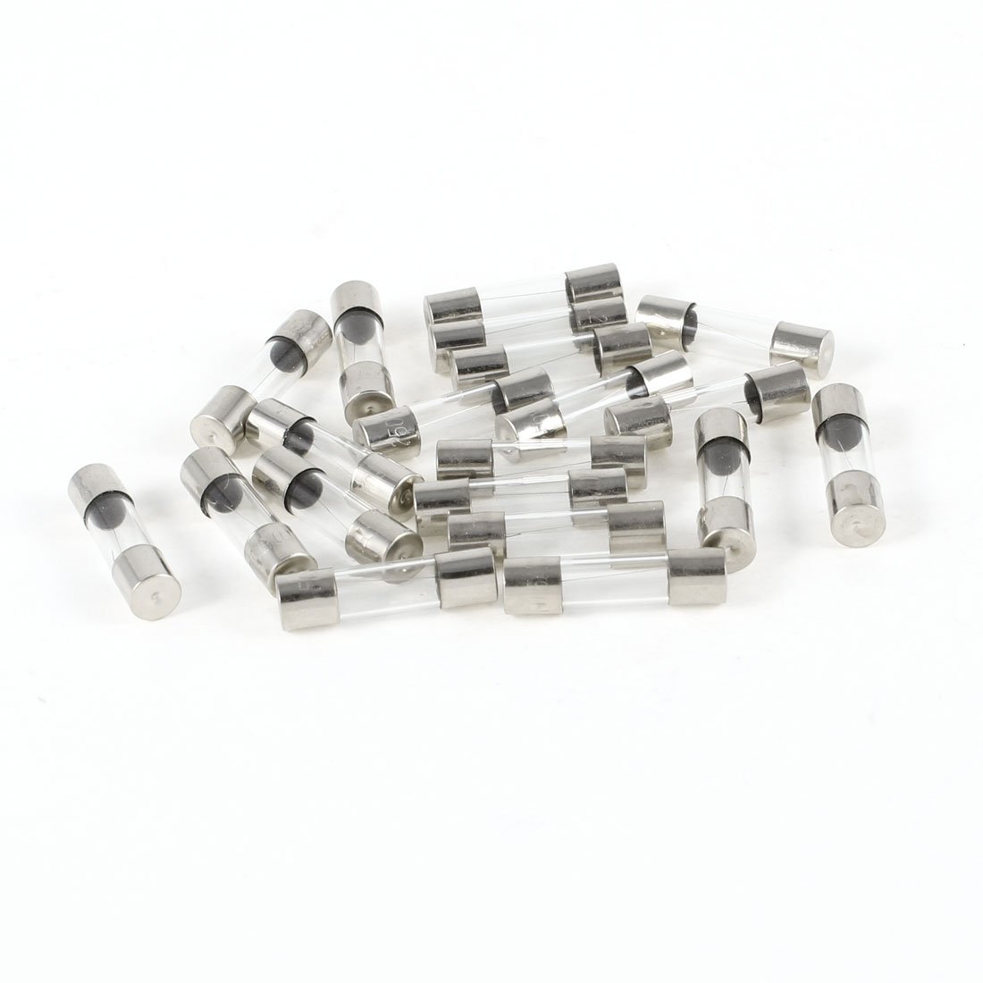 sourcingmap 20pcs Fast Blow Glass Tube Fuse 0.5A 250V 5mm x 20mm