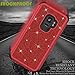 Galaxy S9 Plus Protective Case,Auker Heavy Duty Dual Layer Bling Glitter Shockproof [Hard PC+Soft Silicon] Military Grade Full Body Drop Protection Sparkly Case for Women Samsung S9 Plus (Red)