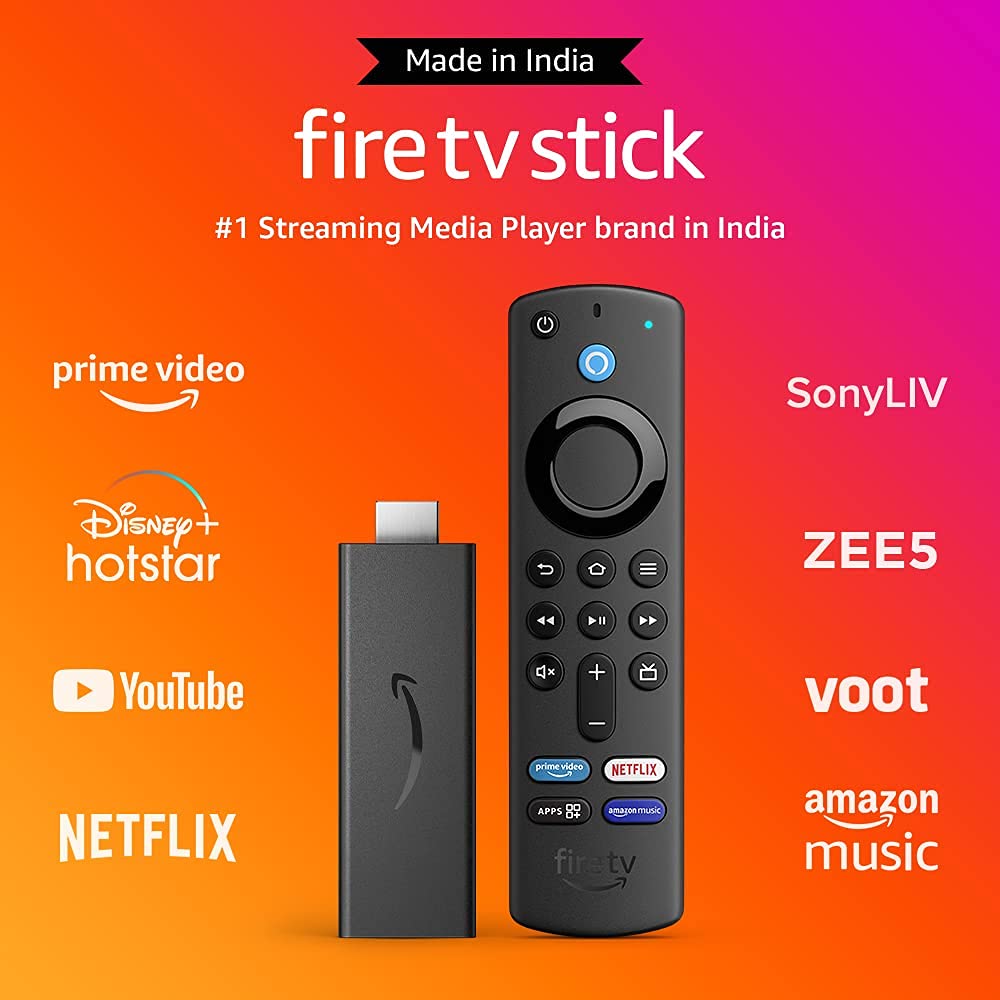 Fire TV Stick (3rd Gen, 2021) with all-new Alexa Voice Remote (includes TV and app controls) | HD streaming device...