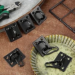 12 Sets Stainless Steel Ceiling Hooks Pad Eye Snap