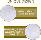 Gzsekken Acrylic Hat Stand 2 Pack Clear Black for 14 Baseball Caps Display view 3