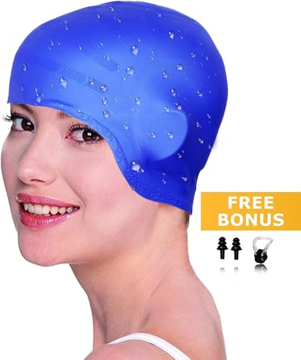 Amazon Com Tokyoustore Silicone Long Hair Swim Cap Waterproof