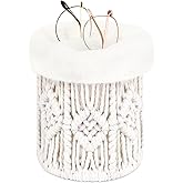 OPULANE 2 in 1 Glasses Holder, Anti-scratch Plush Lined Eyeglass Holder Stand for Nightstand Desk Eye-glass Storage Organizer