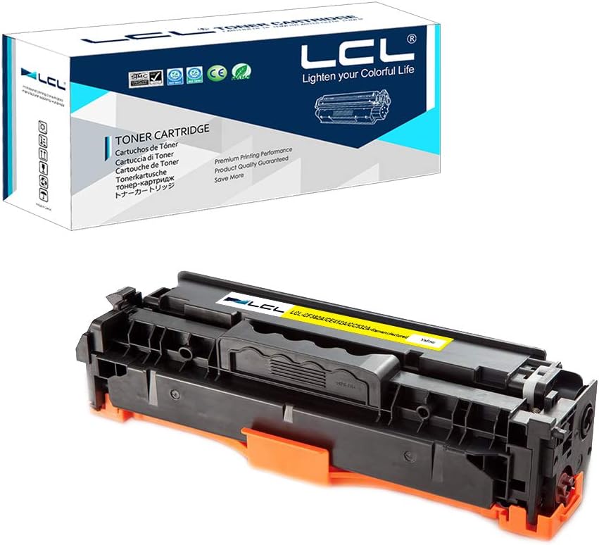 LCL Remanufactured Toner Cartridge 304A CC532A (1 Yellow ) Replacement for HP Color LaserJet CP2020 CP2025 CP2025dn CP2025n CP2025x CM2320 CM2320fxi CM2320n CM2320nf