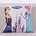 FASHION ALICE 2PCS Cotton Linen Square Decorative Cushion Cover Sofa Throw Pillowcase ,Back Cushion Sets,(Frozen,Elsa,Anna),18