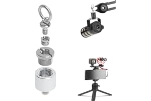 YWONSHNE Compatible with RODE Microphone Thread Screw Adapter kit Converter Camera Screw Mount Set 1/4 to 3/8,3/8 to 5/8,5/8 to 1/4 Screw Adapter Accessories for RODE Mic