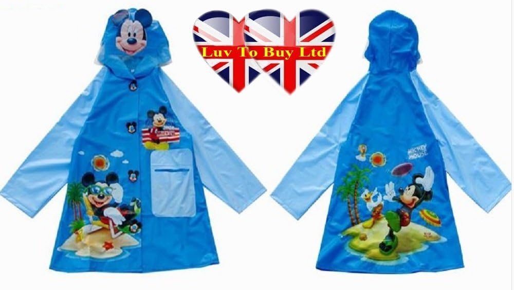 Children Raincoat ,Micky Mouse Raincoat/ Waterproof.(4 Sizes : S , M. ,L, XL) (M)