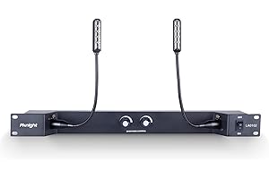 PKNIGHT Rack Mount Gooseneck LED Light, 3 Dimmable Lamps, PowerCON Input, Brightness Control, Detachable XLR, Metal Housing – LA0102