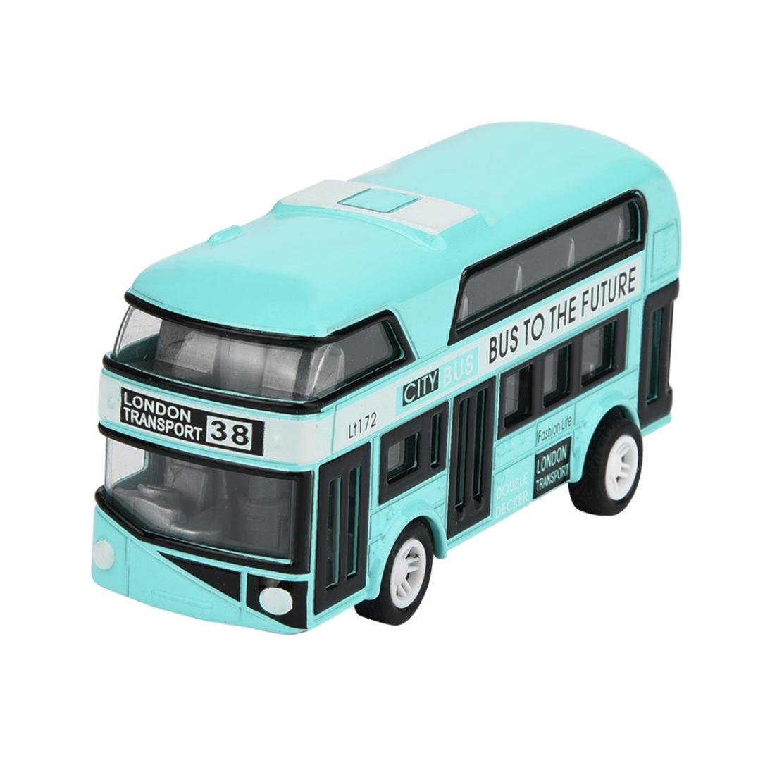  Pull Back Toy Bus Collection Model Double