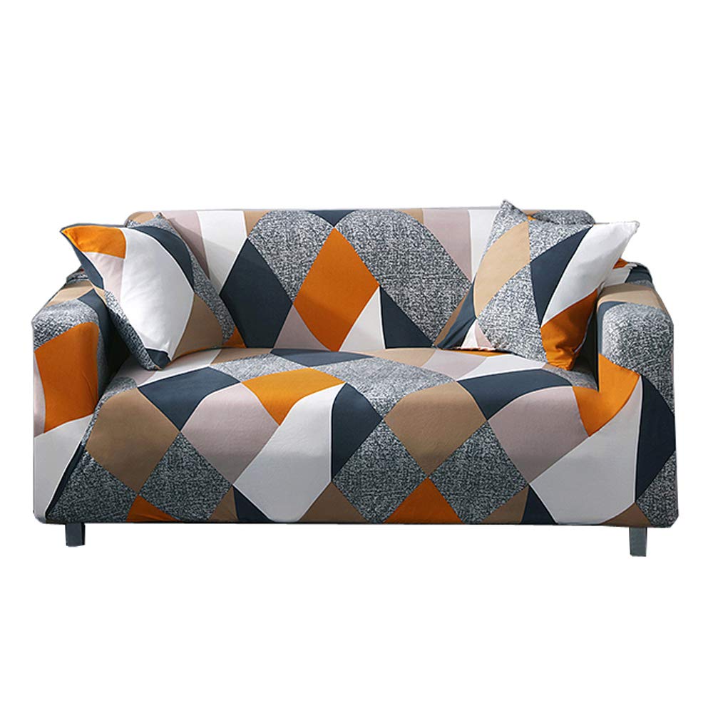 Photo 1 of HOOBUY Printed Sofa Cover Stretch Couch Covers Sofa Slipcovers for 3 Cushion Couch with Two Free Pillow Case 03#(3 Seater/Large 2 Seater)
