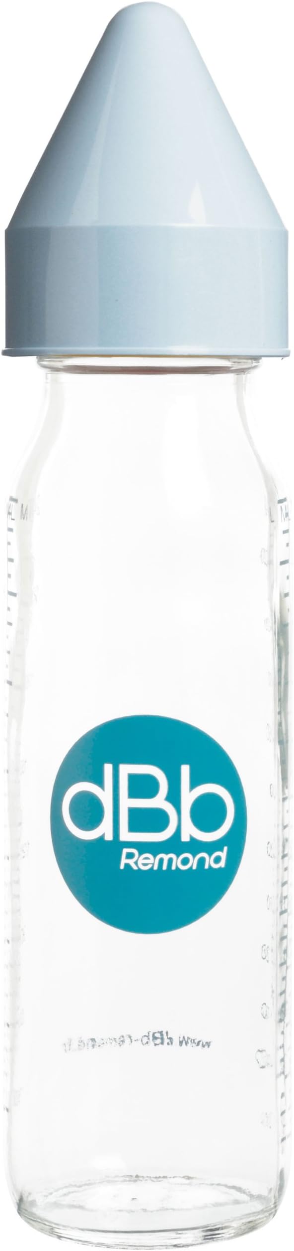 dBb-Remond - 100001 - Biberon Verre - Régul'Air - Tétine Nouveau-Né - Caoutchouc - Système Ciel - 240 ml