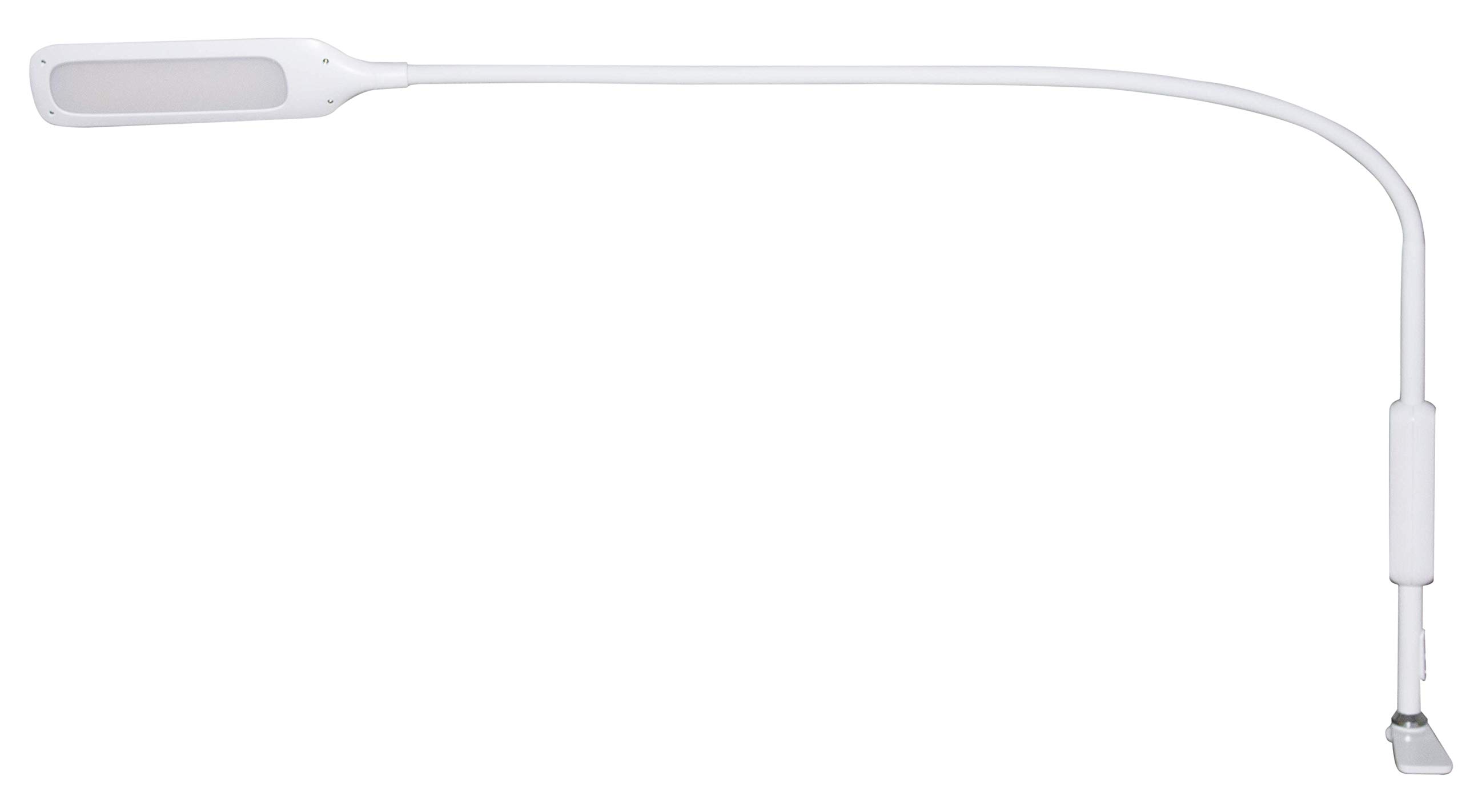 Native Lighting Lumina LED Desk Lamp - Adjustable Gooseneck Reading light & Craft Lamp with 7 Brightness Settings and 5 Colour Temperatures, Work and Home Hobby Desk Light With Remote Control - White