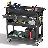 Pelnuies 3 Tier Rolling Tool Cart, 400 LBS Capacity