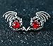 Blingsoul Disc Game Merchandise Earrings - Red Crystal Dragon Studs Costume Jewelry Gift for Women | [J100022] Gam Throns