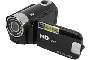 1080P Video Camera, 16MP Camcorder, 16X Digital Zoom, Vlogging Camera with Fill Light, 1/4 Inch Thread Hole, 2.4 Inch Rotatab